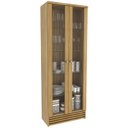 Ver imagem 1 de Cristaleira 2 Portas E 5 Prateleiras De Vidro CR6002 Natural Tecno Mobili