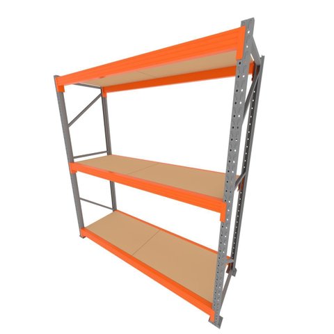 Mini Porta Pallet 200 Kg por Nivel Inicial com 3 Niveis Laranja com Mdf Cru