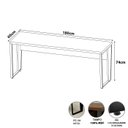 Ver imagem 4 de Mesa Escrivaninha 1,80m x 0,60m Pés Metal 100% MDF F5 Cor:Freijó com Preto