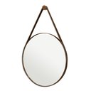 Ver imagem 1 de Espelho Adnet Para Lavabo Organico Redondo 60cm + Suporte:Café