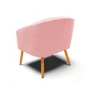 Ver imagem 5 de Cadeira Sala de Jantar Pé Palito Castanho Kit 2 Stella Suede D03 - D'Rossi Cor Rosa Bebê