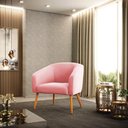 Ver imagem 7 de Cadeira Sala de Jantar Pé Palito Castanho Kit 2 Stella Suede D03 - D'Rossi Cor Rosa Bebê