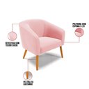 Ver imagem 6 de Cadeira Sala de Jantar Pé Palito Castanho Kit 2 Stella Suede D03 - D'Rossi Cor Rosa Bebê