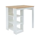 Ver imagem 2 de Ilha Bancada Alta para Cozinha com 3 Prateleiras 90cm x 91cm Denver Branco