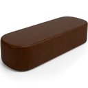 Ver imagem 4 de Cabeceira Cama Box Casal 160cm Lanna com Puff Recamier Doha W01 Couríssimo Marrom - Lyam Decor
