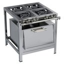 Ver imagem 1 de Fogão Industrial Stori Premium 4 Bocas 30x30 com Forno M18 Aço Inox 430 Metalmaq