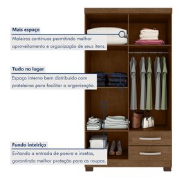 Guarda Roupa Solteiro 4 Portas 2 Gavetas Itapema - 5