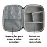 Case Organizador Rígido para Acessórios Eletrônicos Preto - 3
