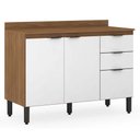 Ver imagem 1 de Balcão de Cozinha Firenze com Tampo 120 Cm Amêndola Branco - Demóbile