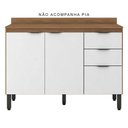 Ver imagem 4 de Balcão de Cozinha Firenze com Tampo 120 Cm Amêndola Branco - Demóbile