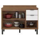 Ver imagem 3 de Balcão de Cozinha Firenze com Tampo 120 Cm Amêndola Branco - Demóbile