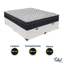 Ver imagem 3 de Cama Box Baú Bipartido Queen Branco e Colchão Airtech 150 D45 Ortobom