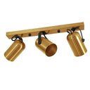Ver imagem 1 de Trilho Luminária Teto 3 Spots Direcionáveis Alumínio Dourado