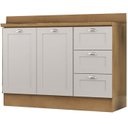 Ver imagem 1 de Balcao para Pia com Tampo 2 Pt 3 Gv 120 Cm Cd1014405 Branco Dtall
