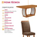 Ver imagem 7 de Mesa de Jantar Milena 180 cm Tampo MDF Laminado Canto Copo com 6 Cadeiras Aline