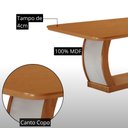 Ver imagem 6 de Mesa de Jantar Milena 180 cm Tampo MDF Laminado Canto Copo com 6 Cadeiras Aline