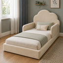 Ver imagem 6 de Cama Infantil Nuvem Montessoriana Alta com Proteção Lateral Design Moderno e Aconchegante Bege