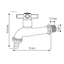 Ver imagem 5 de Torneira Tanque Jardim ABS Cromada Com Bico 1030 C-31