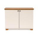 Ver mais imagens de Conjunto 4 Peças Rack, Estante, Armário e Espelho Madeira Maciça Ananda CabeCasa MadeiraOriginals Branco Off White/Mel