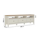 Ver imagem 3 de Conjunto 4 Peças Rack, Estante, Armário e Espelho Madeira Maciça Ananda CabeCasa MadeiraOriginals Branco Off White/Mel