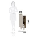 Ver imagem 2 de Balcão 20cm 1 Porta com Tampo Stylo Luciane Móveis Cinammon/cumaru