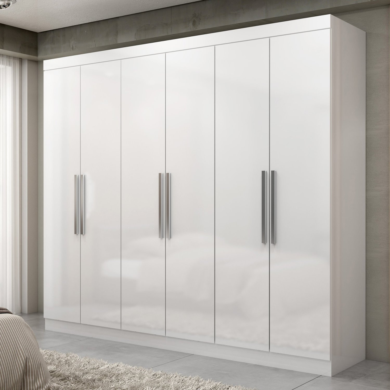 Guarda Roupa Casal 6 Portas 2 Gavetas Londres Espresso Móveis - 1