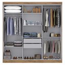 Ver imagem 2 de Guarda Roupa Casal 6 Portas 2 Gavetas Londres Espresso Móveis