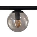 Ver imagem 3 de Lustre Pendente Figo Ouro 1,5m - 9 Globos Esfera de Vidro Fumê