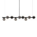 Ver imagem 1 de Lustre Pendente Figo Ouro 1,5m - 9 Globos Esfera de Vidro Fumê