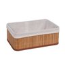 Cesto Organizador de Bambu Retangular Natural - Jolitex - G - 1
