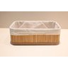 Cesto Organizador de Bambu Retangular Natural - Jolitex - G - 4