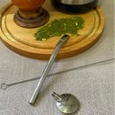 Ver imagem 4 de Bomba de Chimarrão 19cm Inox Bojo 800 Furos Removível Cano Trabalhado Tererê