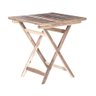 Mesa Dobrável 70x70 100% Madeira Maciça Ypê Elegância e Resistência para Áreas Externas Natural - 1