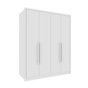 Ver imagem 2 de Guarda Roupa Solteiro 4 Portas Zelandia 165cm Yescasa Branco/Neve