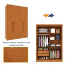 Ver mais imagens de Guarda Roupa Solteiro 4 Portas Zelandia 165cm Yescasa Bege/Cinamomo