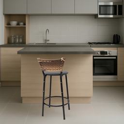 Banco para Bancada Cozinha Gourmet Junco Cappuccino Balcão Ilha Banqueta 60cm Itagold - 2