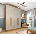 Ver imagem 1 de Guarda Roupa Solteiro 4 Portas Zelandia 165cm Espresso Móveis