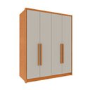 Ver imagem 2 de Guarda Roupa Solteiro 4 Portas Zelandia 165cm Yescasa Bege/Cinamomo/Off White