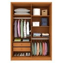 Ver imagem 6 de Guarda Roupa Solteiro 4 Portas Zelandia 165cm Yescasa Bege/Cinamomo/Off White