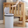 Lixeira Automatica 9 Litros com Sensor de Abertura Grande para Banheiro e Cozinha Branca Luxo - 2