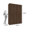 Guarda Roupa 4 Portas Zelandia Espresso Móveis - 4