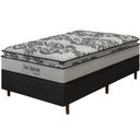 Ver imagem 1 de Cama Box Preta + Colchão Solteiro King Ortopédico San Gabriel Espuma D33 One Pillow 96x203x70cm