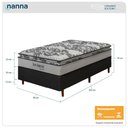 Ver imagem 2 de Cama Box Preta + Colchão Solteiro King Ortopédico San Gabriel Espuma D33 One Pillow 96x203x70cm