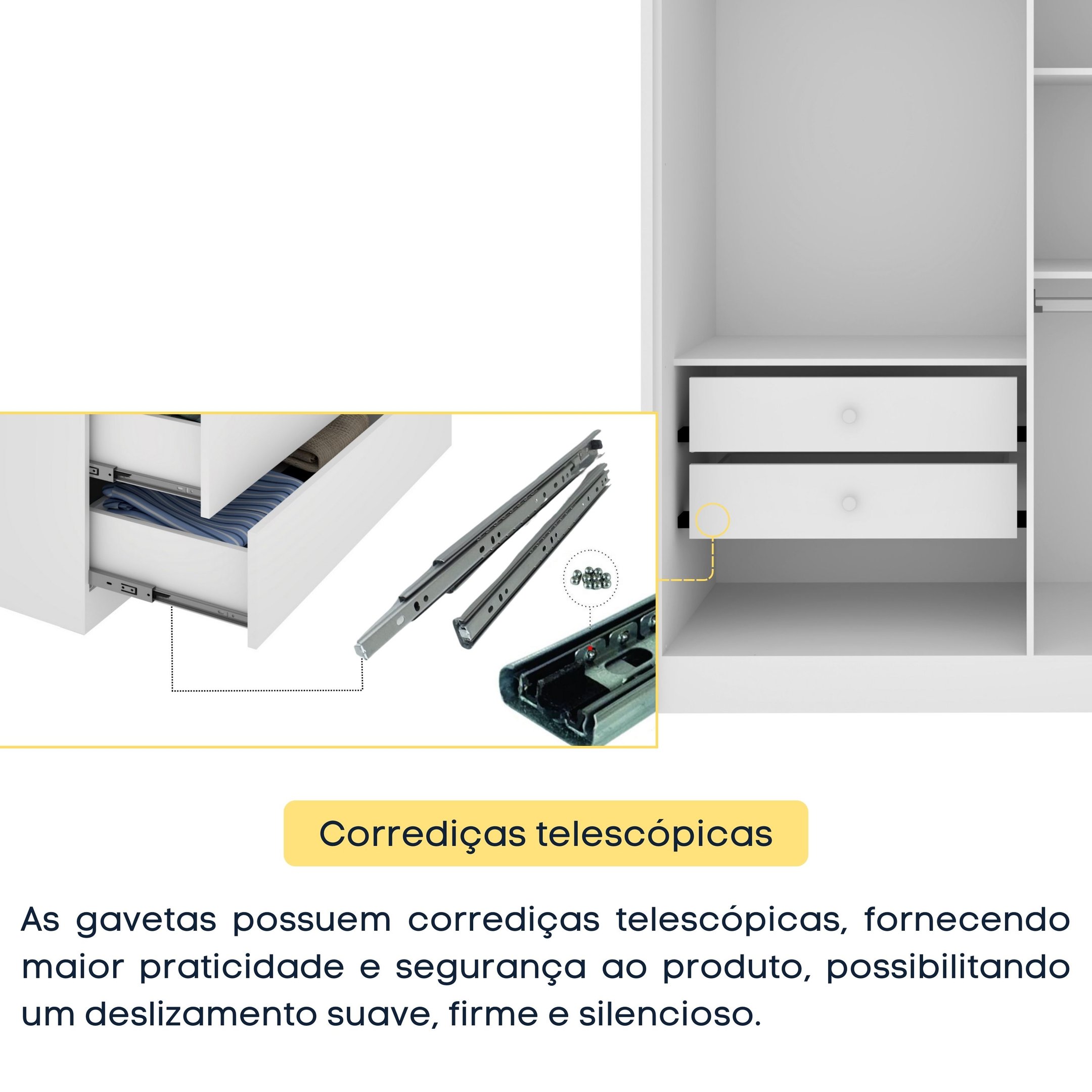 Guarda Roupa Solteiro com pés 4 Portas Zelandia 165cm Espresso Móveis  - 4
