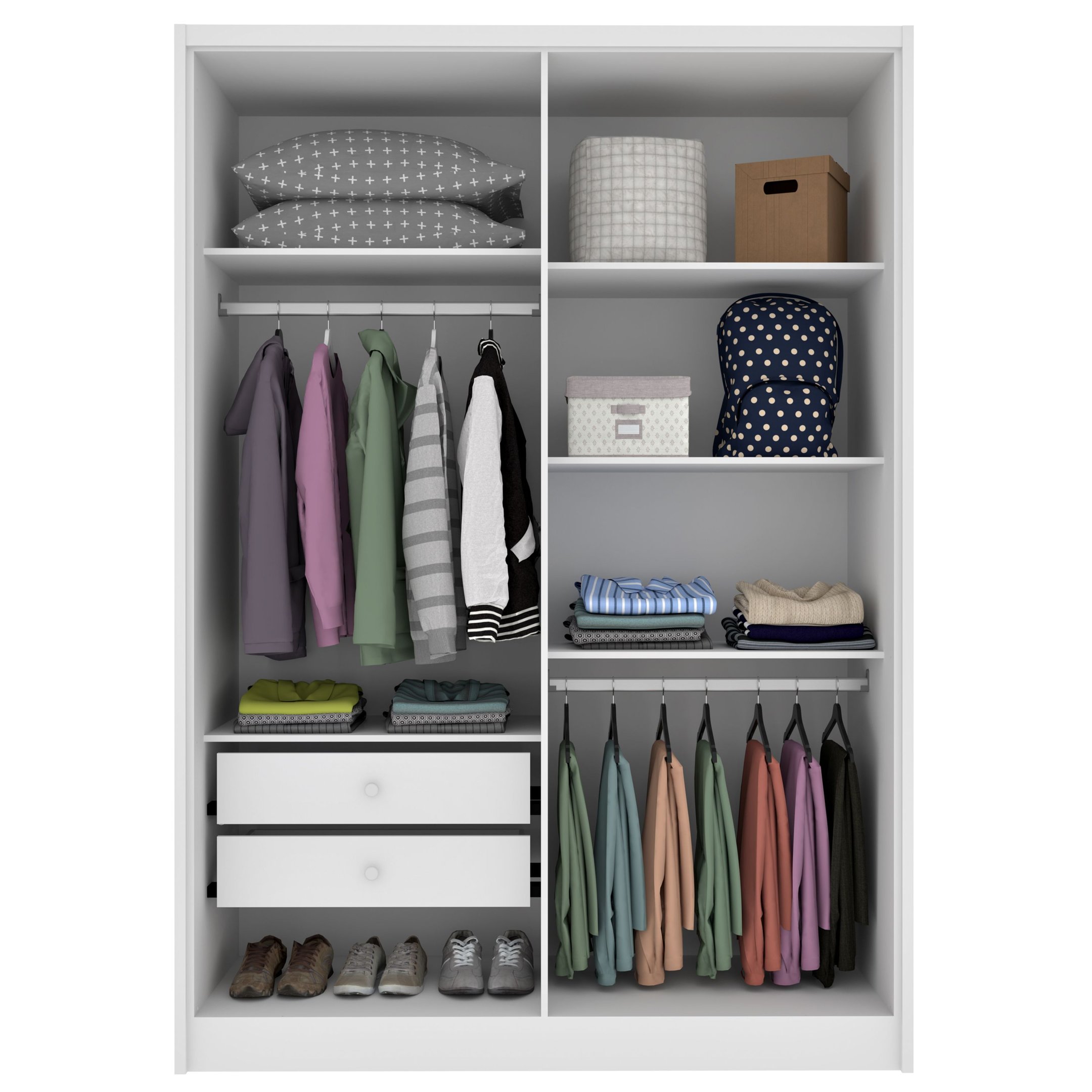 Guarda Roupa Solteiro com pés 4 Portas Zelandia 165cm Espresso Móveis  - 12
