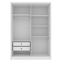 Ver imagem 7 de Guarda Roupa Solteiro com Pés 4 Portas Zelandia 165cm Yescasa Branco/Neve