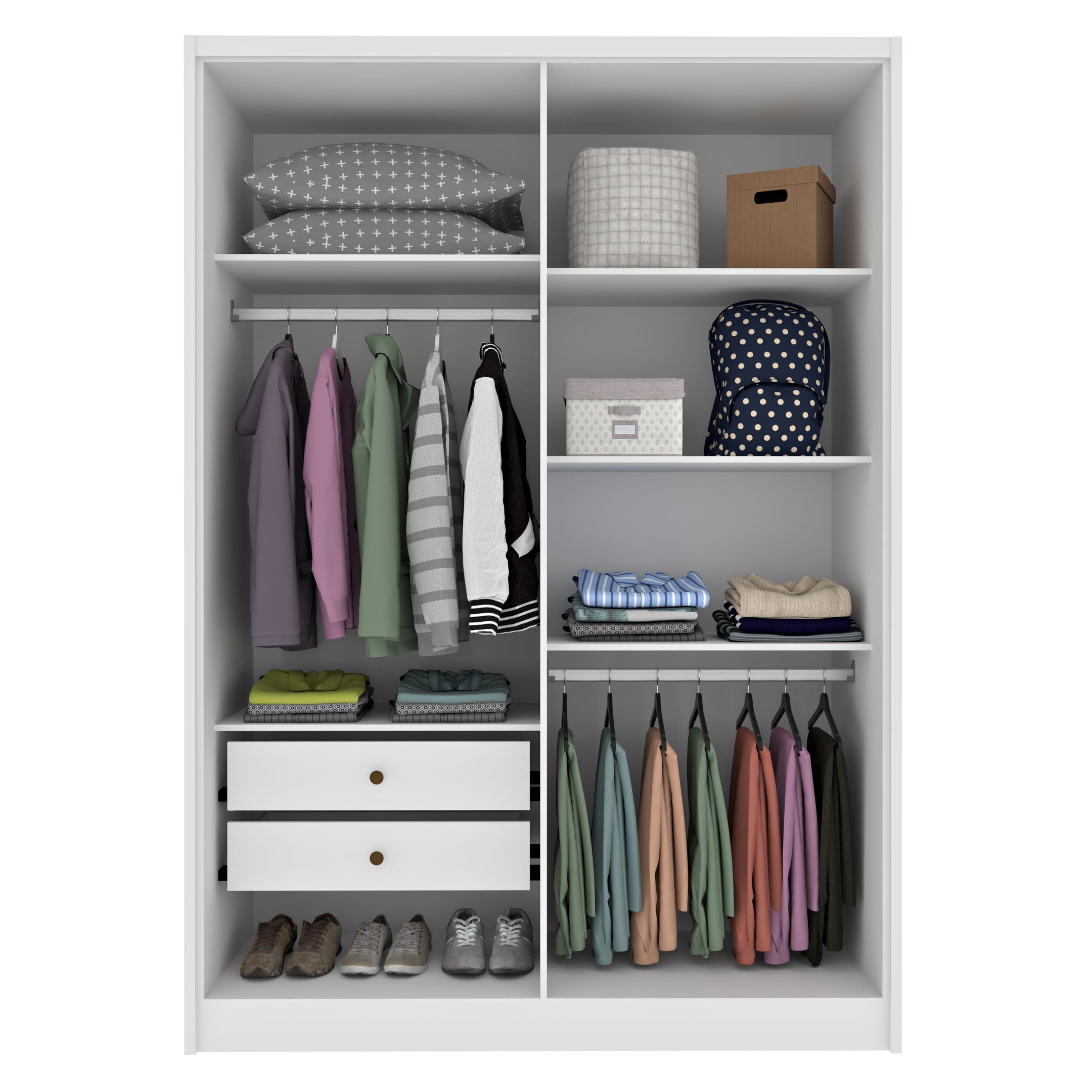Guarda Roupa Solteiro com pés 4 Portas Zelandia 165cm Espresso Móveis  - 5