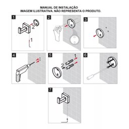 Kit 4 Cabide Porta Toalha Vogue Luxo Aço Inox Cromado Gancho - 6