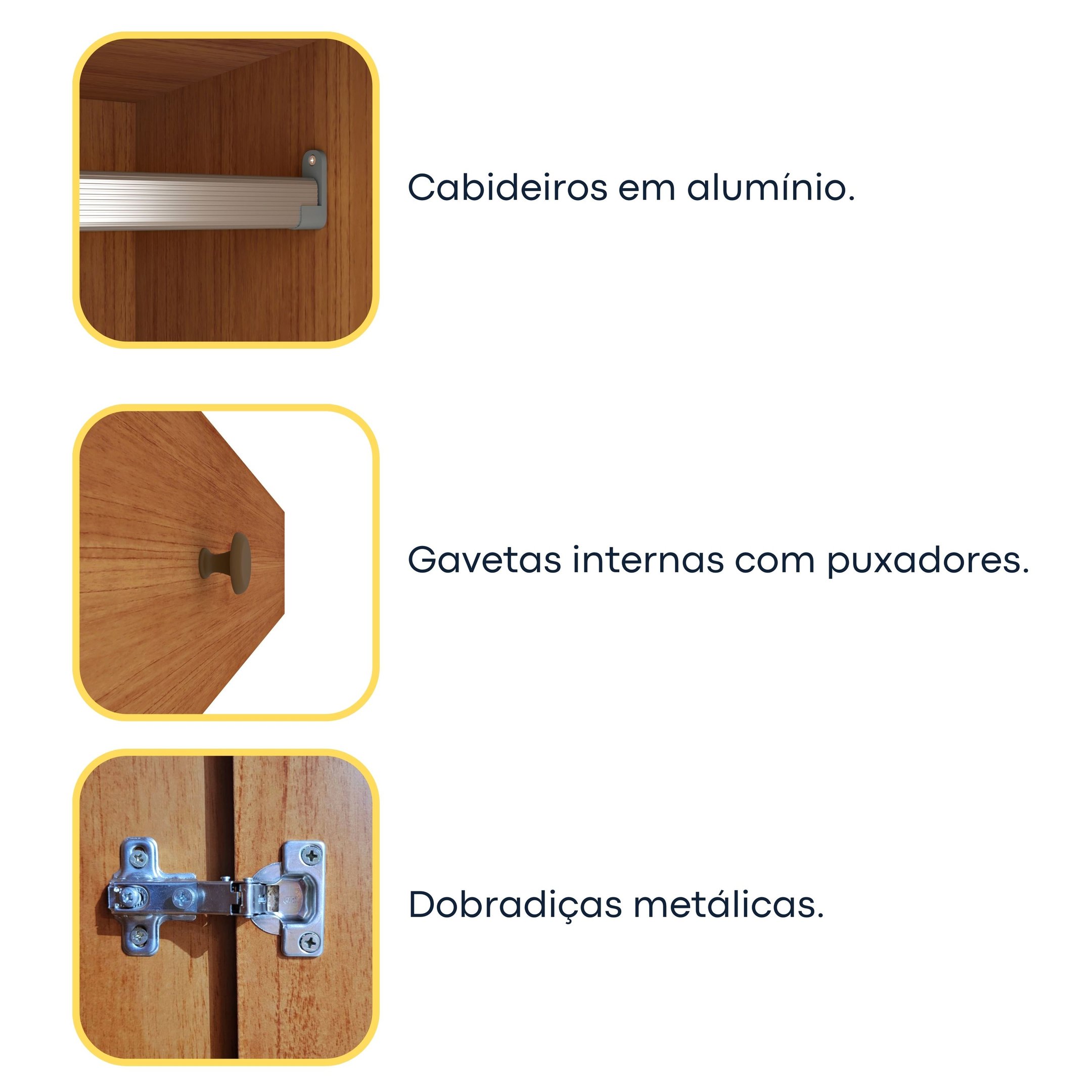 Guarda Roupa Solteiro com pés 4 Portas Zelandia 165cm Espresso Móveis  - 7
