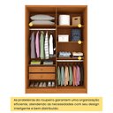 Ver imagem 2 de Guarda Roupa Solteiro com pés 4 Portas Zelandia 165cm Espresso Móveis